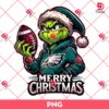 Merry Christmas Grinch Philadelphia Eagles PNG, Grinchmas NFL Football PNG