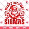 Merry Rizzmas Sigmas Santa PNG SVG, Funny Merry Rizzmas Santa Claus PNG SVG