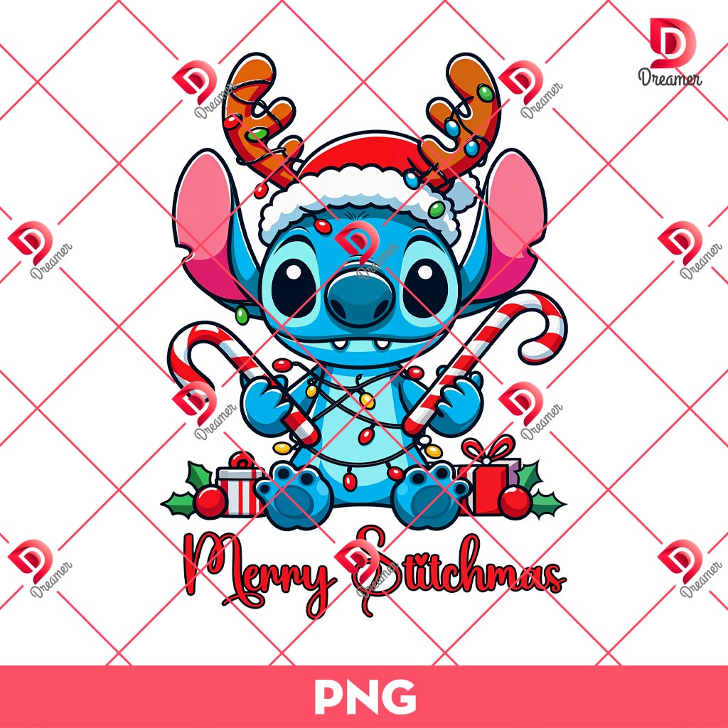 Merry Stitchmas PNG, Christmas Disney Cartoon Lilo Stitch PNG