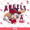 Mickey Mouse Los Angeles Angels Baseball PNG, Disney Mouse Angels MLB PNG