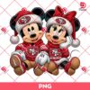 Minnie Mickey Christmas San Francisco 49ers PNG, Merry Christmas Disney NFL Football PNG