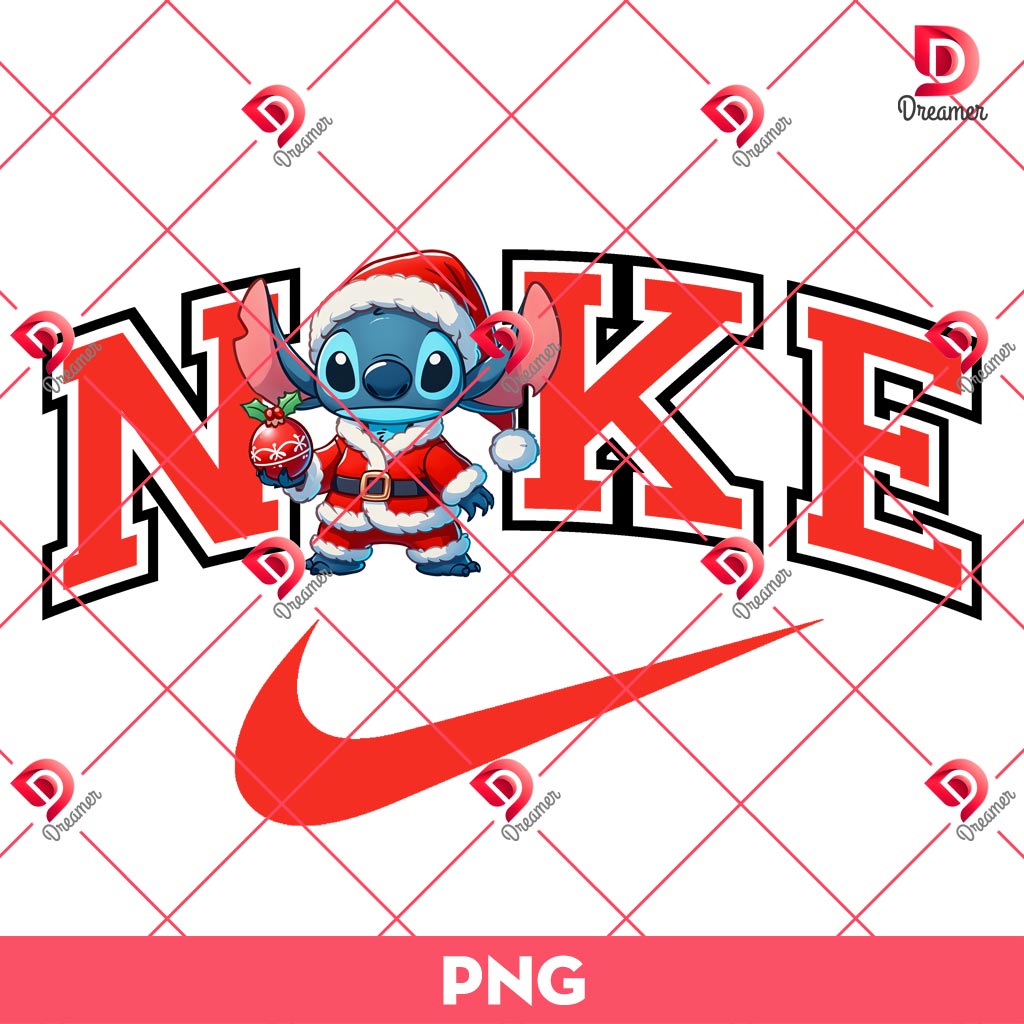 Nike Stitch Christmas PNG, Disney Christmas 2024 PNG