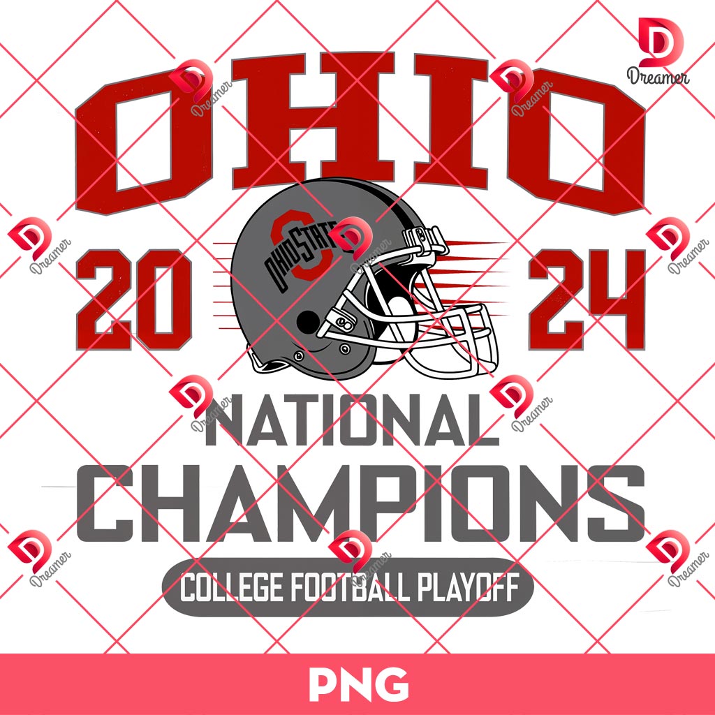 Ohio State Buckeyes 2024 National Champs PNG, Ohio State Buckeyes PNG, College Football Playoff PNG