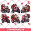 Santa Claus Riding Classic Motocycle PNG, Merry Christmas Santa Claus 2024 PNG Bundle