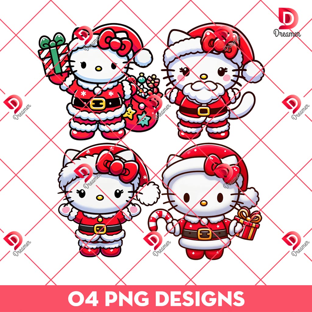 Santa Kitty PNG, Hello Kitty Santa Claus Christmas PNG