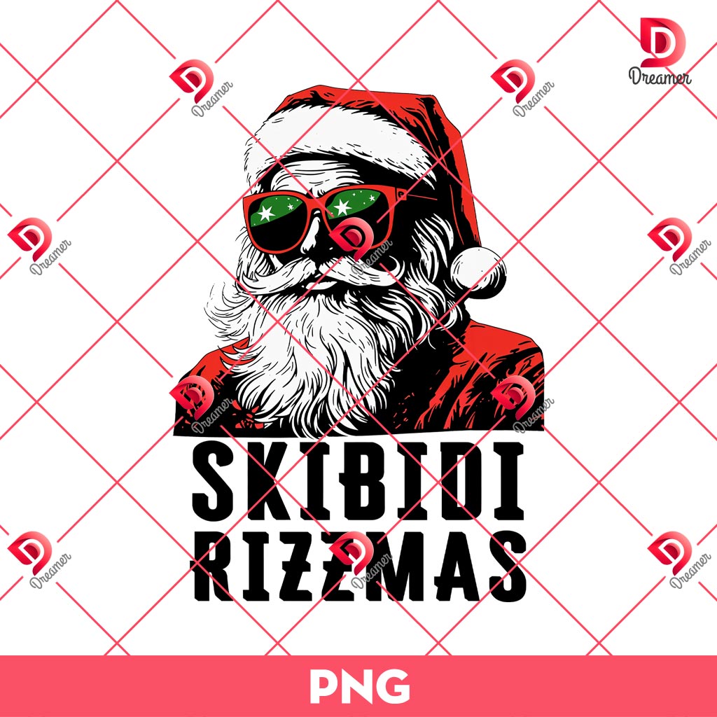 Skibidi Rizzmas PNG, Merry Rizzmas PNG, Santa Bruh Christmas PNG
