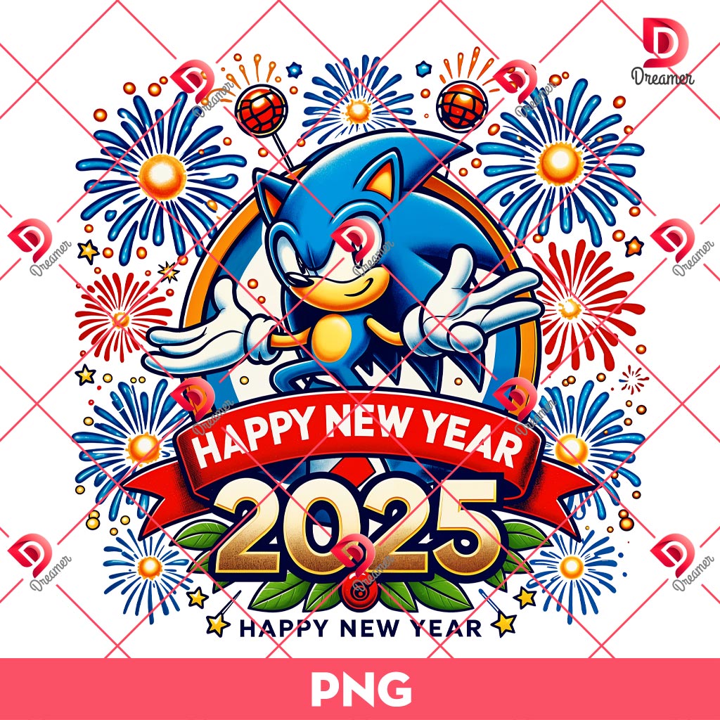 Sonic Happy New Year 2025 PNG