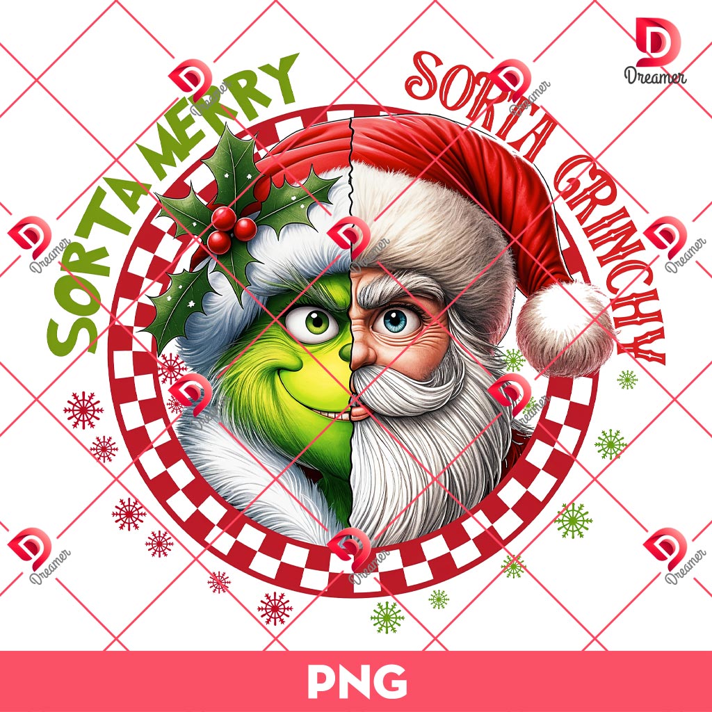Sorta Merry Sorta Greenchy PNG, Christmas Comedy Movies Friends PNG