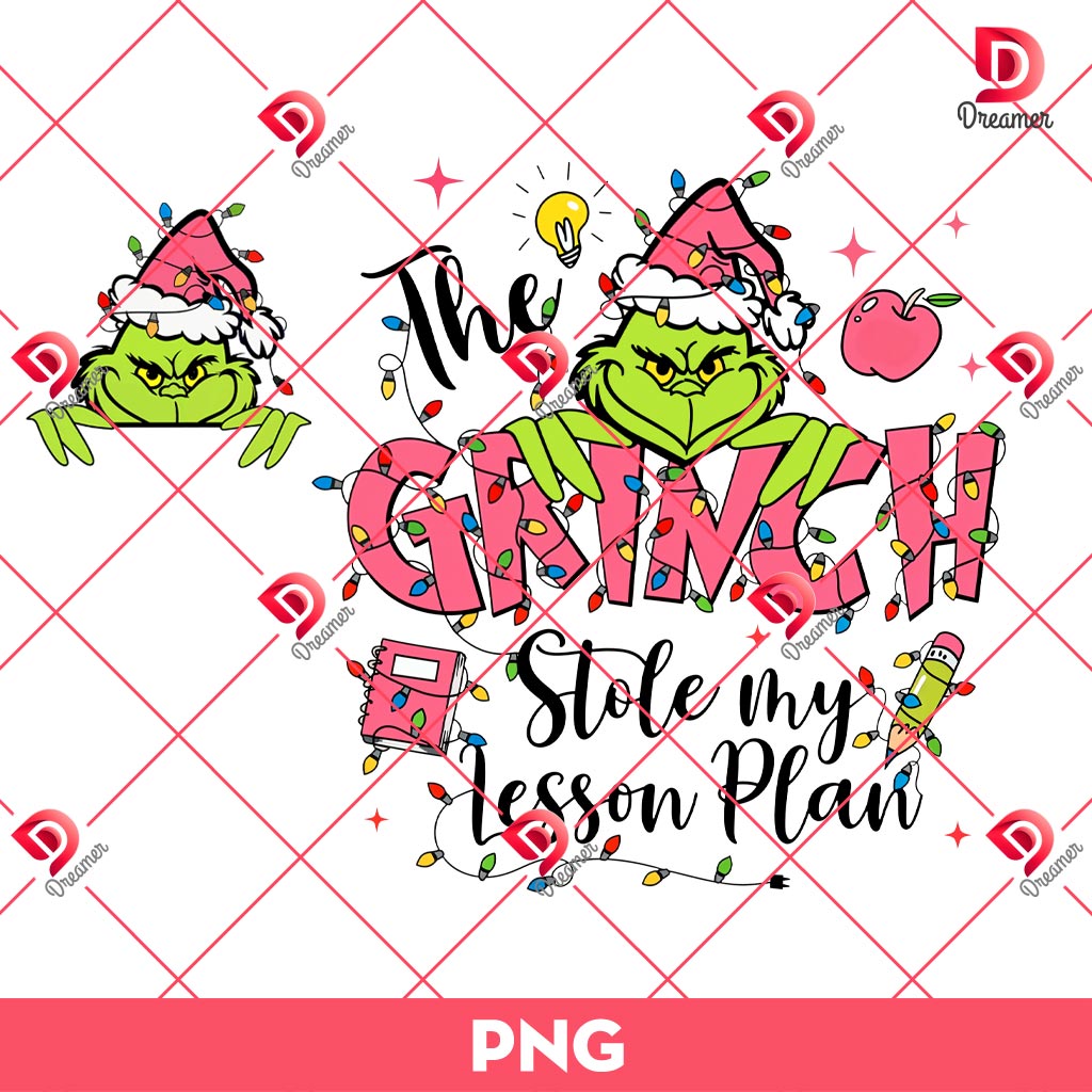 Stole My Lesson Plan PNG, Pink Christmas PNG