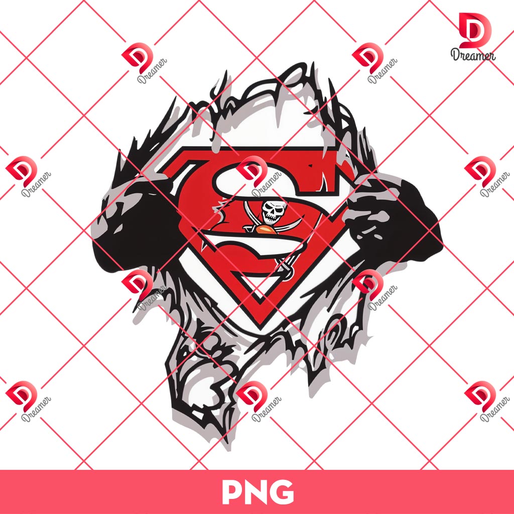 Tampa Bay Buccaneers Superman PNG, Superhero Football NFL PNG