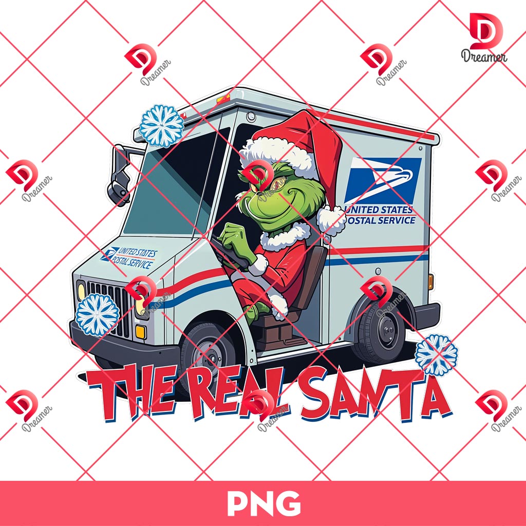 The Real Santa Grinch PNG, Funny Christmas Transporter Grinch PNG