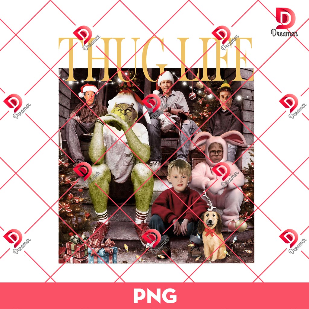 Thug Life Christmas PNG, Character Xmas PNG, Christmas Character PNG