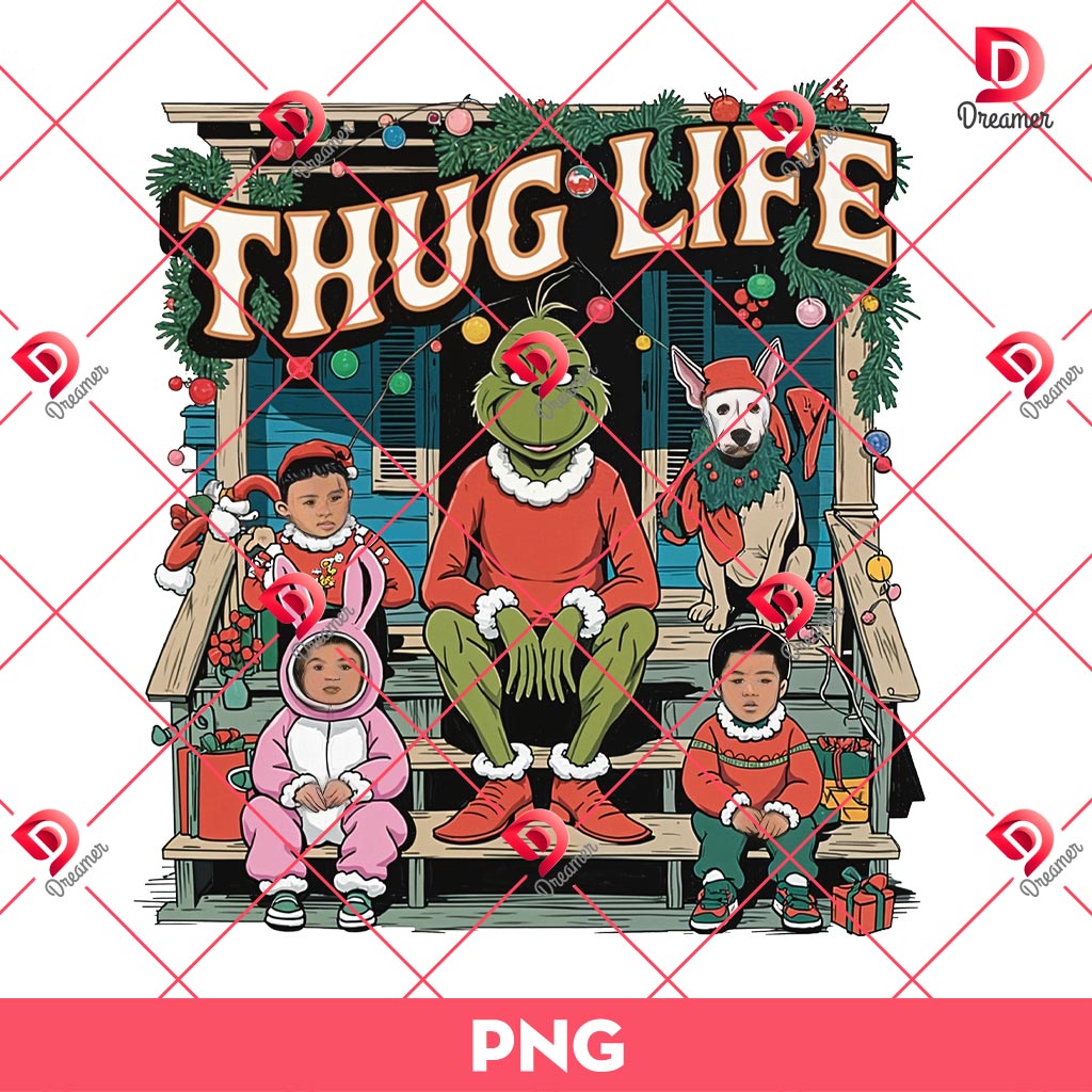 Thug Life Christmas PNG, Christmas Character PNG
