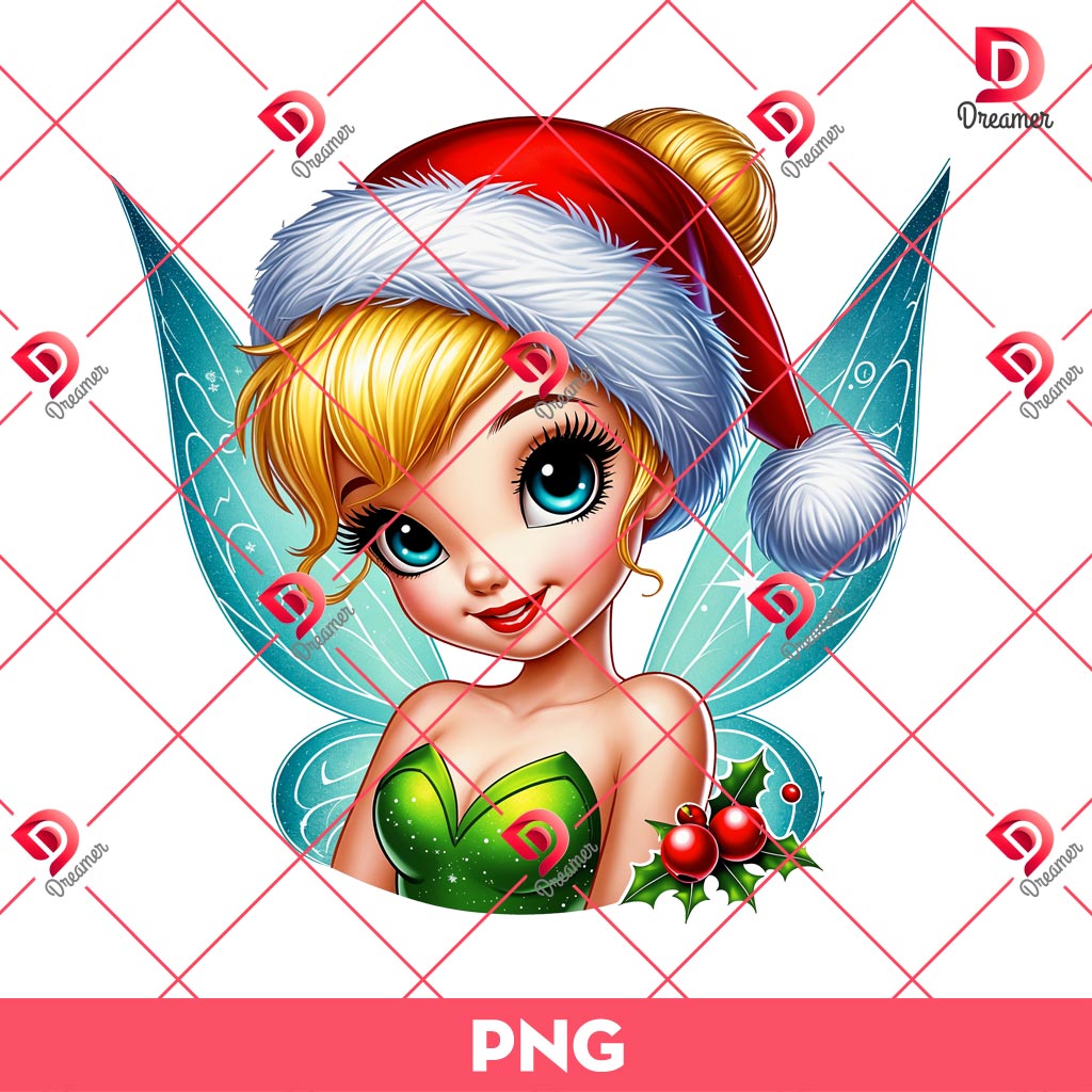 Tinkerbell Christmas PNG, Fairy Cartoon Christmas PNG
