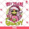 Very Demure Not Grinch PNG, Grinch Lady Blowing Bubble PNG
