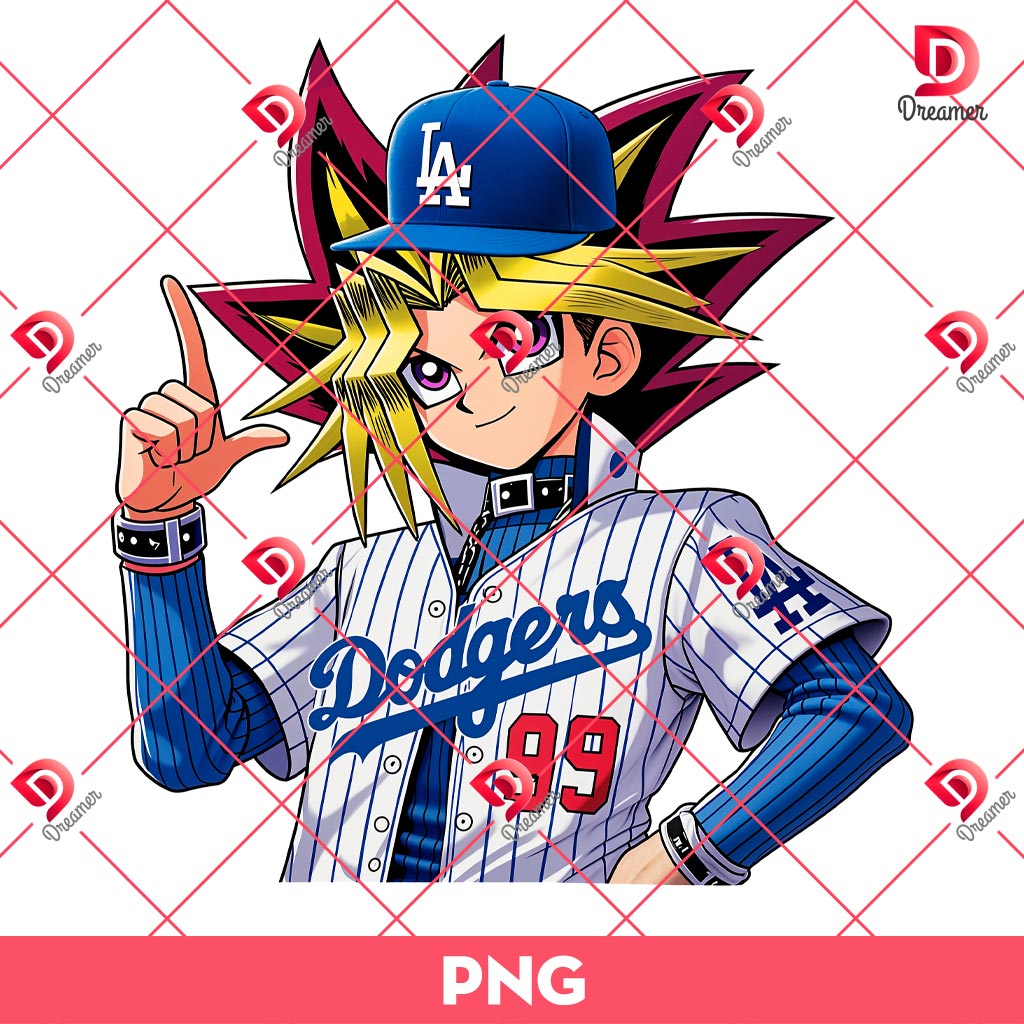 Yugi Los Angeles Dodgers Baseball PNG, MLB Sport Yugi PNG