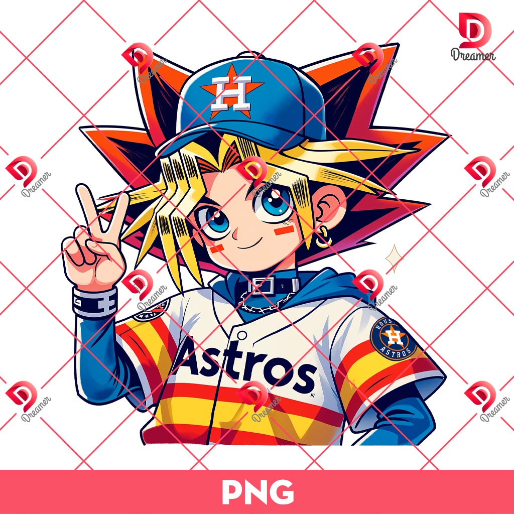 Yugi Oh MLB Houston Astros PNG, Yugi Baseball Sport PNG