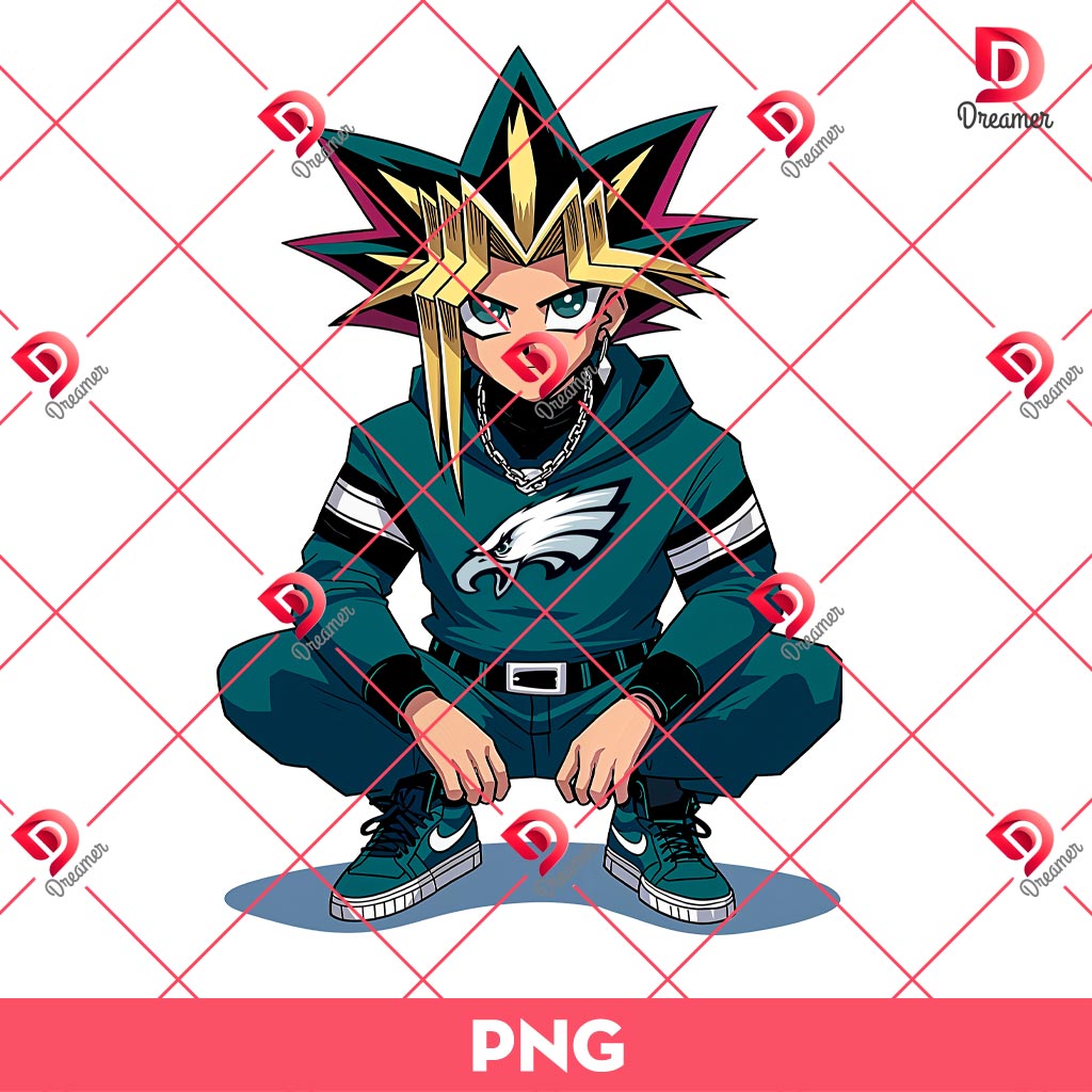Yugi Oh Philadelphia Eagles PNG, Yugi Oh NFL Sport PNG