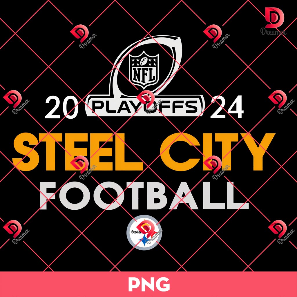 2024 Nfl Playoffs Pittsburgh Steelers Steel City Football PNG
