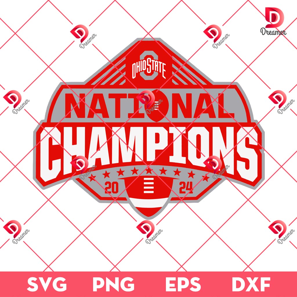 2024 Ohio State Buckeyes Champs Logo SVG PNG, Ohio State Buckeyes Champions 2024 EPS DXF SVG PNG