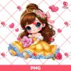 Baby Belle Princess Valentines Day PNG, Happy Valentine Disney Princess PNG, Beauty And The Beast PNG