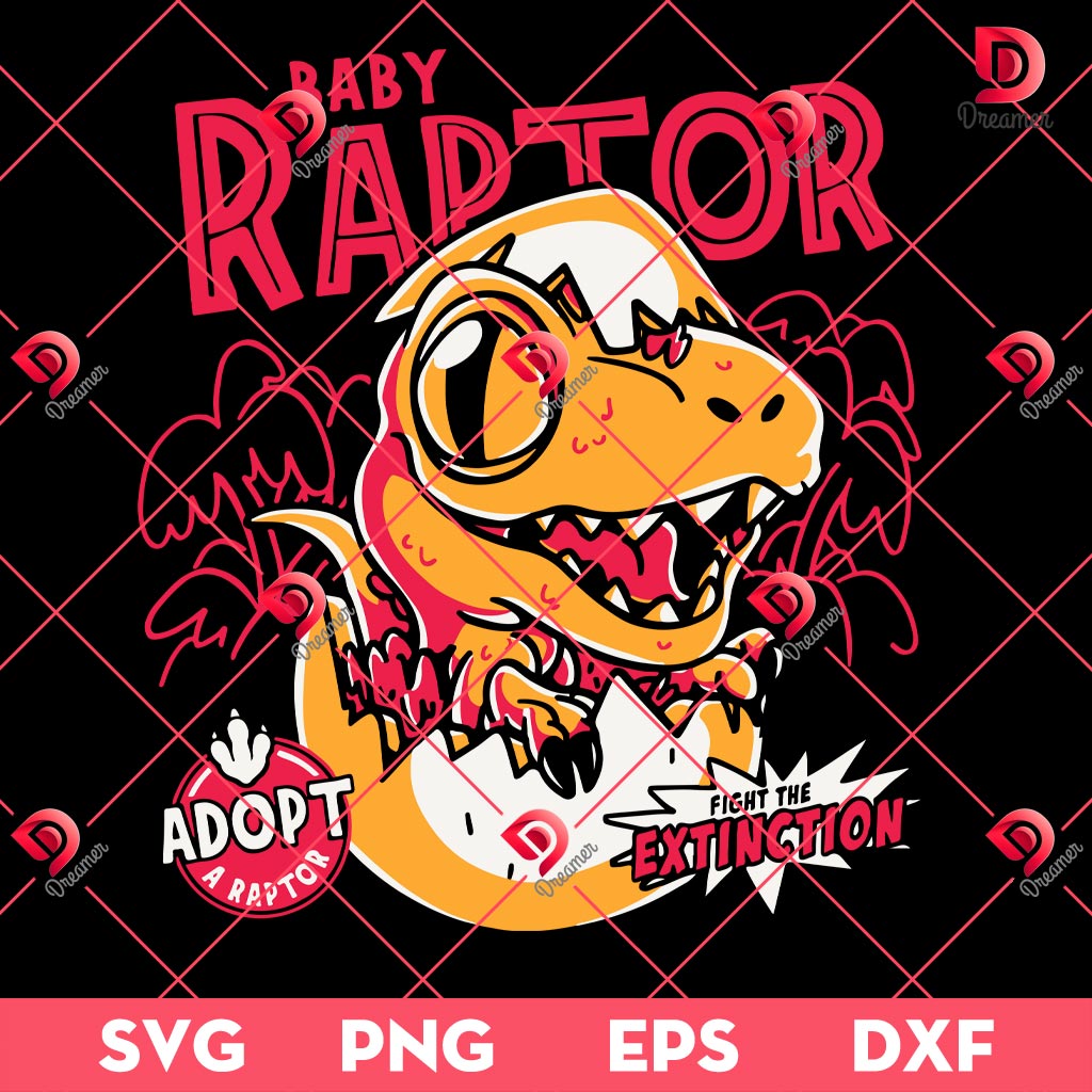Baby Raptor SVG PNG EPS DXF