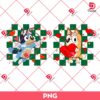 Bluey Bingo Couple Valentine PNG, Bluey Cartoon Valentines Day PNG