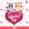 Bluey Happy Valentines Day PNG, Bluey Bingo Heart PNG