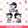 Bundle Snoopy NY Yankees Baseball PNG, Peanuts Cartoon MLB Baseball Yankees PNG Bundle