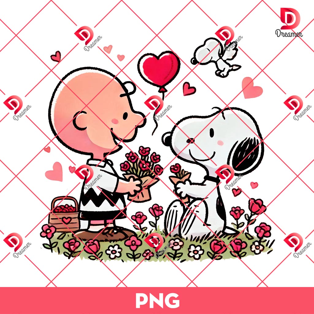 Charlie Brown And Snoopy Valentines Day PNG, Happy Valentine 2025 PNG