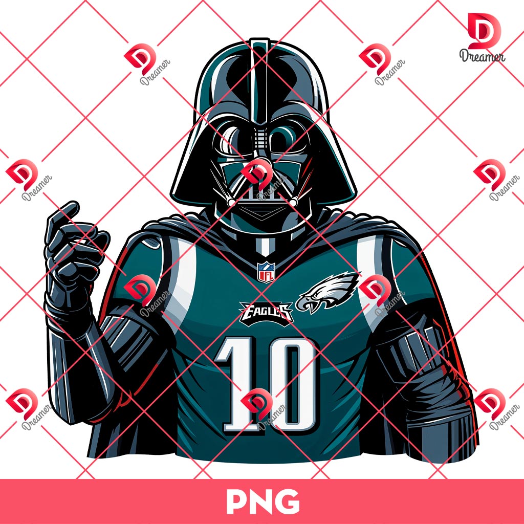 Darth Vader Wearing Eagles NFL Uniforms PNG, Star Wars Character NFL Football Philadelphia Eagles PNG