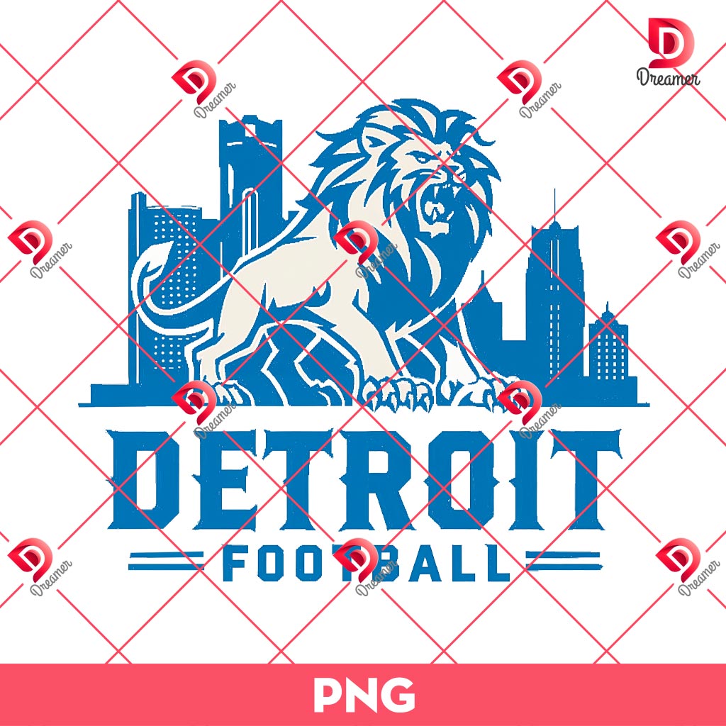 Detroit Football Sports Design PNG