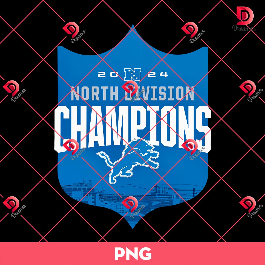 Detroit Lions Back To Back 2024 North Division Champions Png