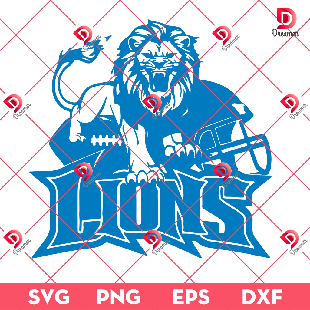 Detroit Lions Football PNG, Lions NFL Football PNG