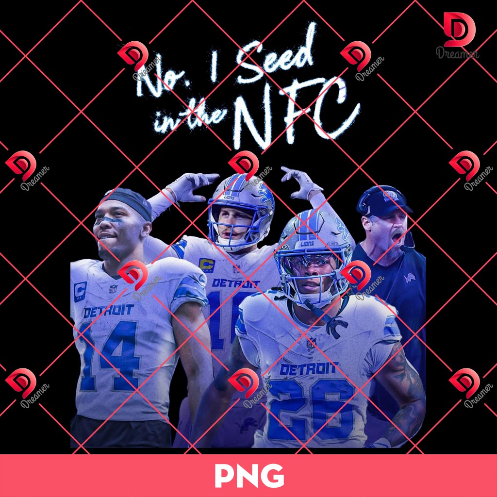 Detroit Lions No I Seed In The NFC PNG, Detroit Lions 2024 NFC North Division Champions PNG