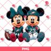 Disney Couple Football Philadelphia Eagles PNG, Mickey Minnie Eagles NFL PNG