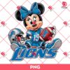 Disney Minnie Mouse NFL Football PNG, Detroit Lions Minnie Mouse PNG, Disney Friends Sport NFL PNG