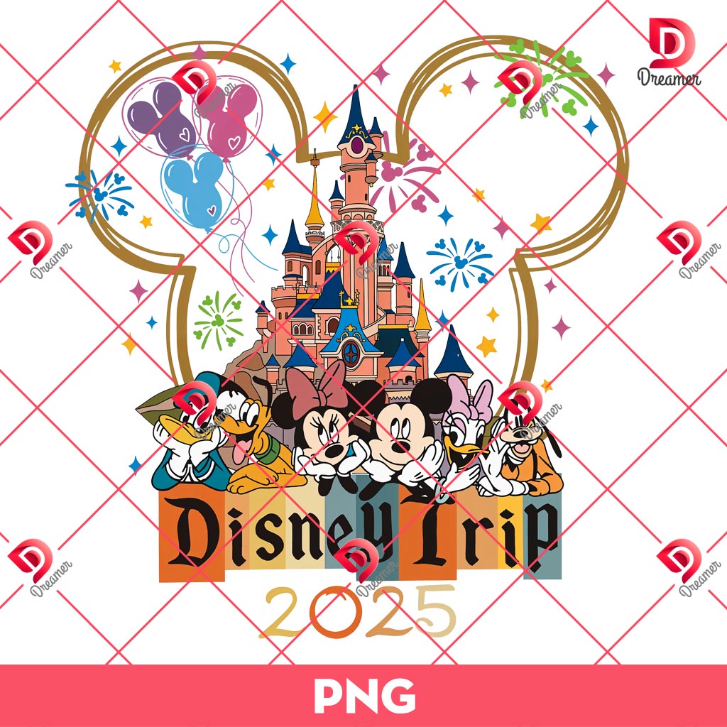 Disney Trip 2025 PNG, Disney Mickey Mouse And Friends 2025 PNG