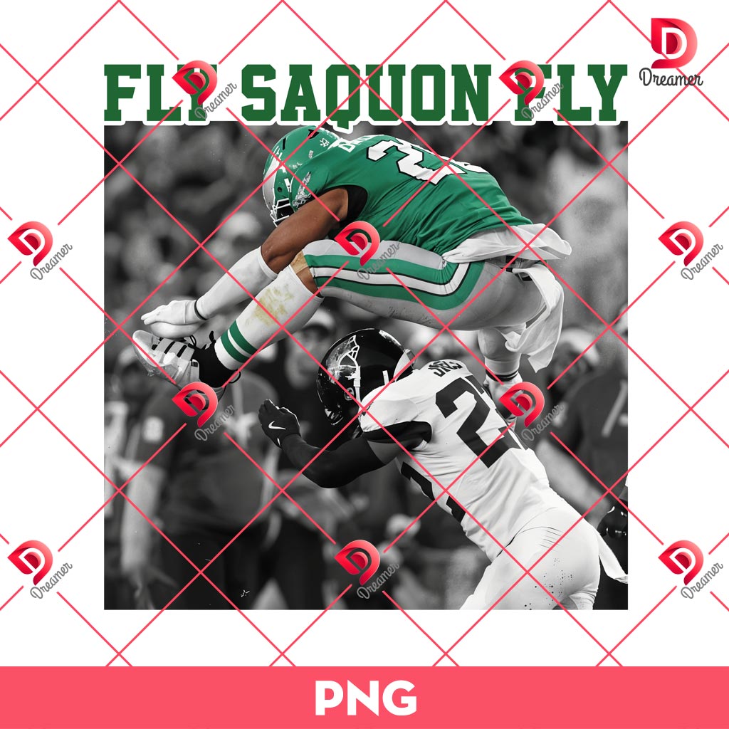 Fly Saquon Barkley Eagles Fly Reverse Hurdle PNG, Philadelphia Eagles Fan PNG