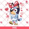 Happy Valentines Day Bluey Dog PNG, Cute Cartoon Bluey Valentine PNG