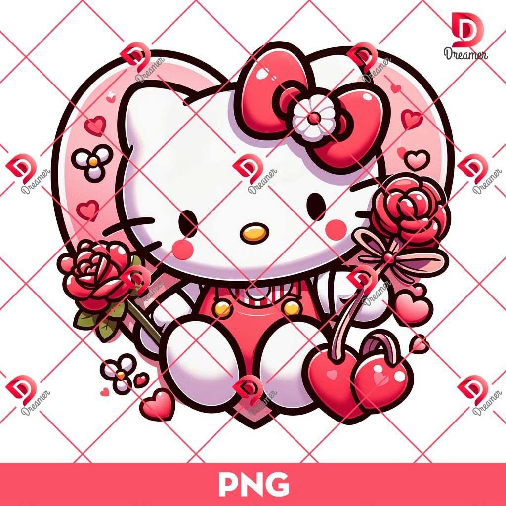 Hello Kitty Love PNG, Hello Kitty Valentines Day PNG