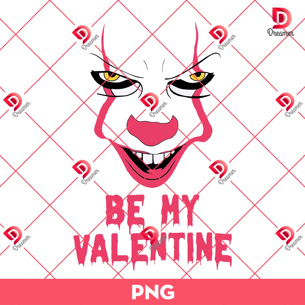 Horror Character Be My Valentine PNG, Pennywise Horror Valentine PNG