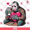Horror Killer Valentine's Day PNG, Jason Voorhees Drinks Starbucks Coffee PNG