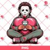 Horror Michael Myers Valentines Day PNG, Horror Killer Myers Drinks Starbucks Coffee PNG