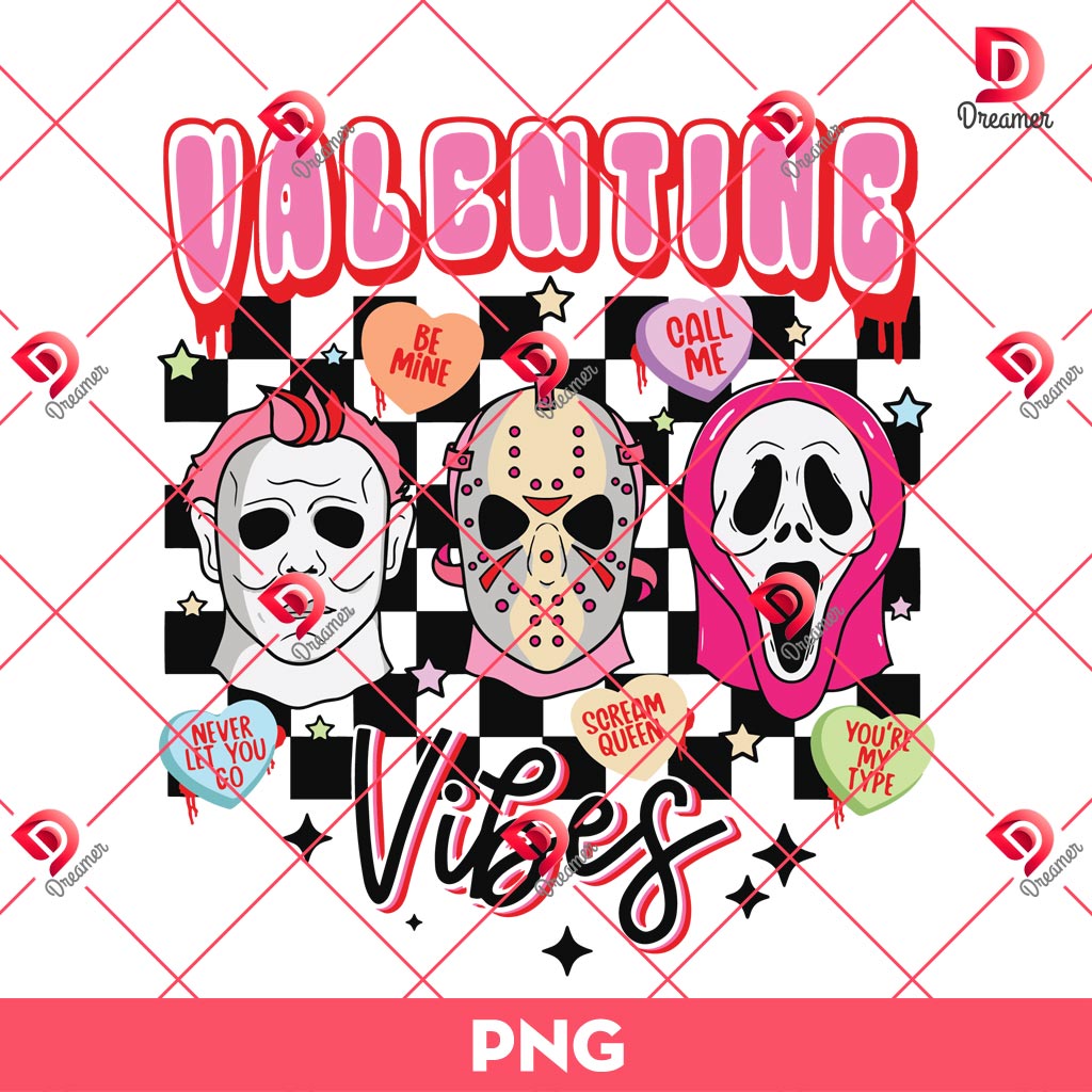 Horror Valentine Vibes PNG, Horror Killers Love PNG