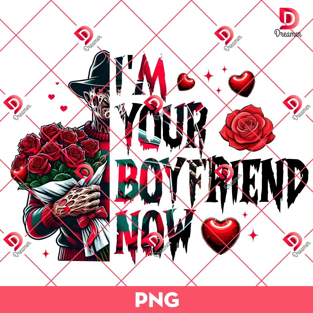 Im Your Boy Friend Now PNG, Horror Freddy Krueger Valentine PNG