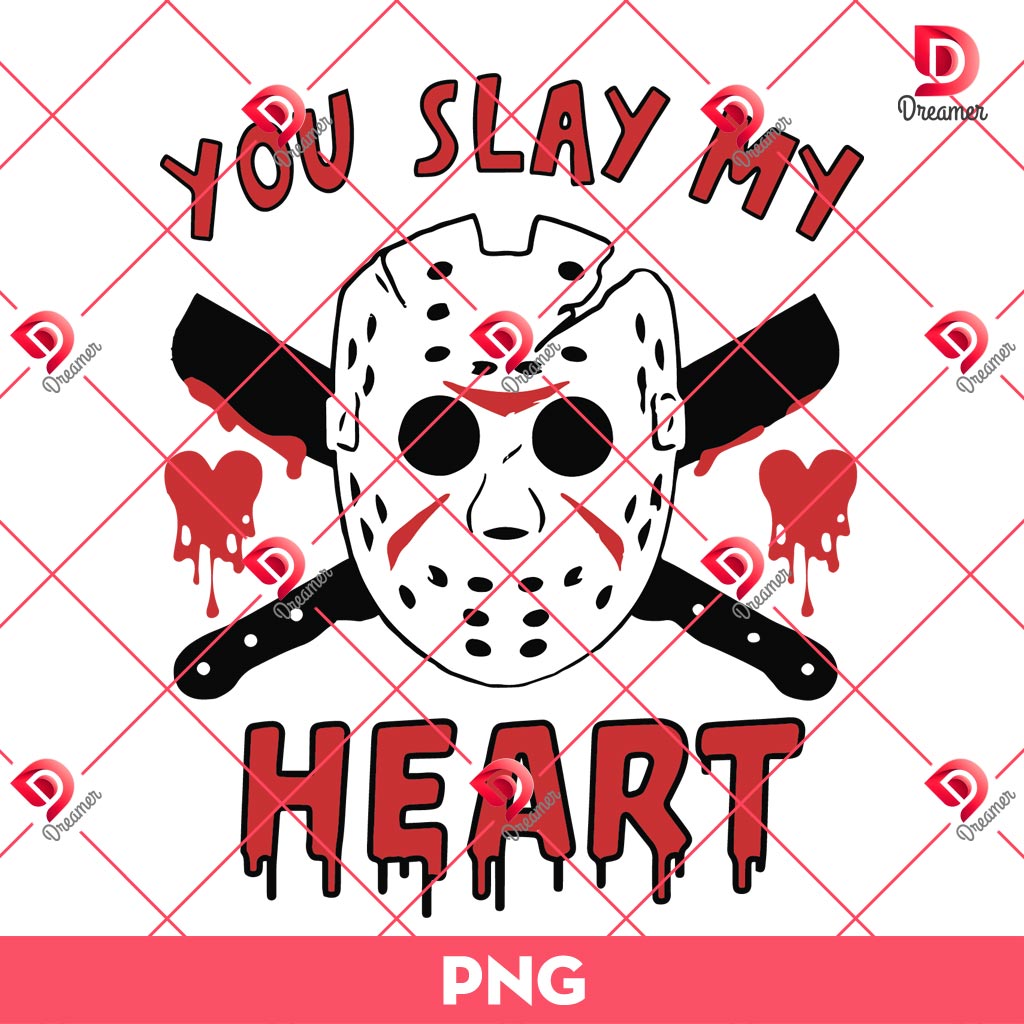 Jason Killer You Slay My Heart PNG, Horror Valentine PNG