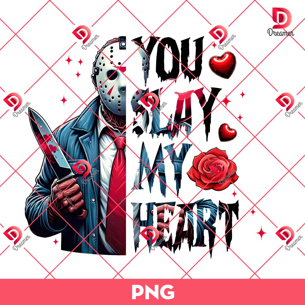Jason You Slay My Heart PNG, Horror Jason Voorhees Valentine PNG