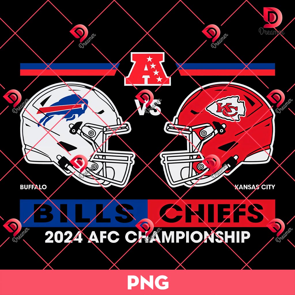 Kansas City Chiefs Vs Buffalo Bills 2024 Afc Championship PNG