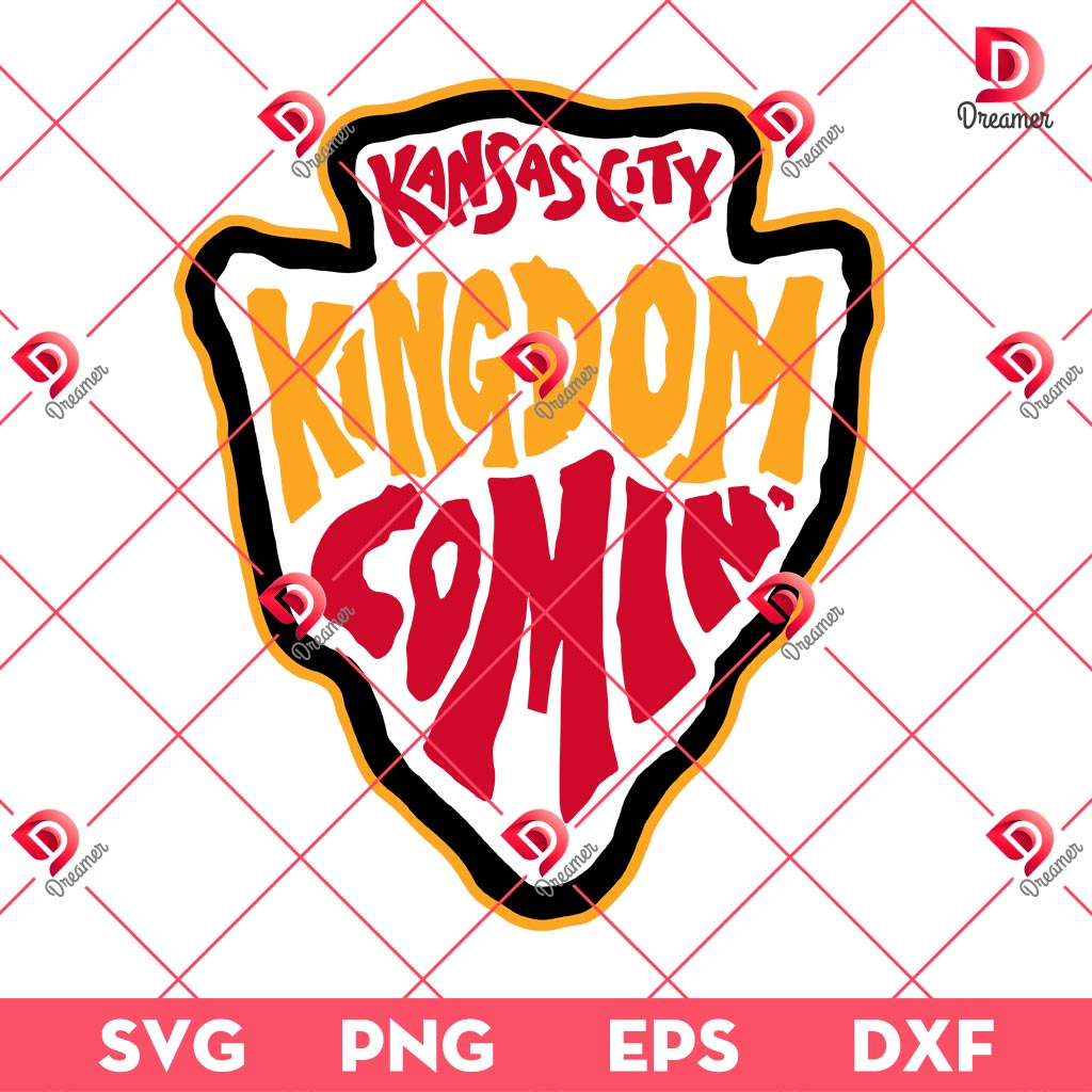 Kansas City Kingdom Coming SVG PNG, NFL Football KC Chiefs PNG SVG EPS DXF